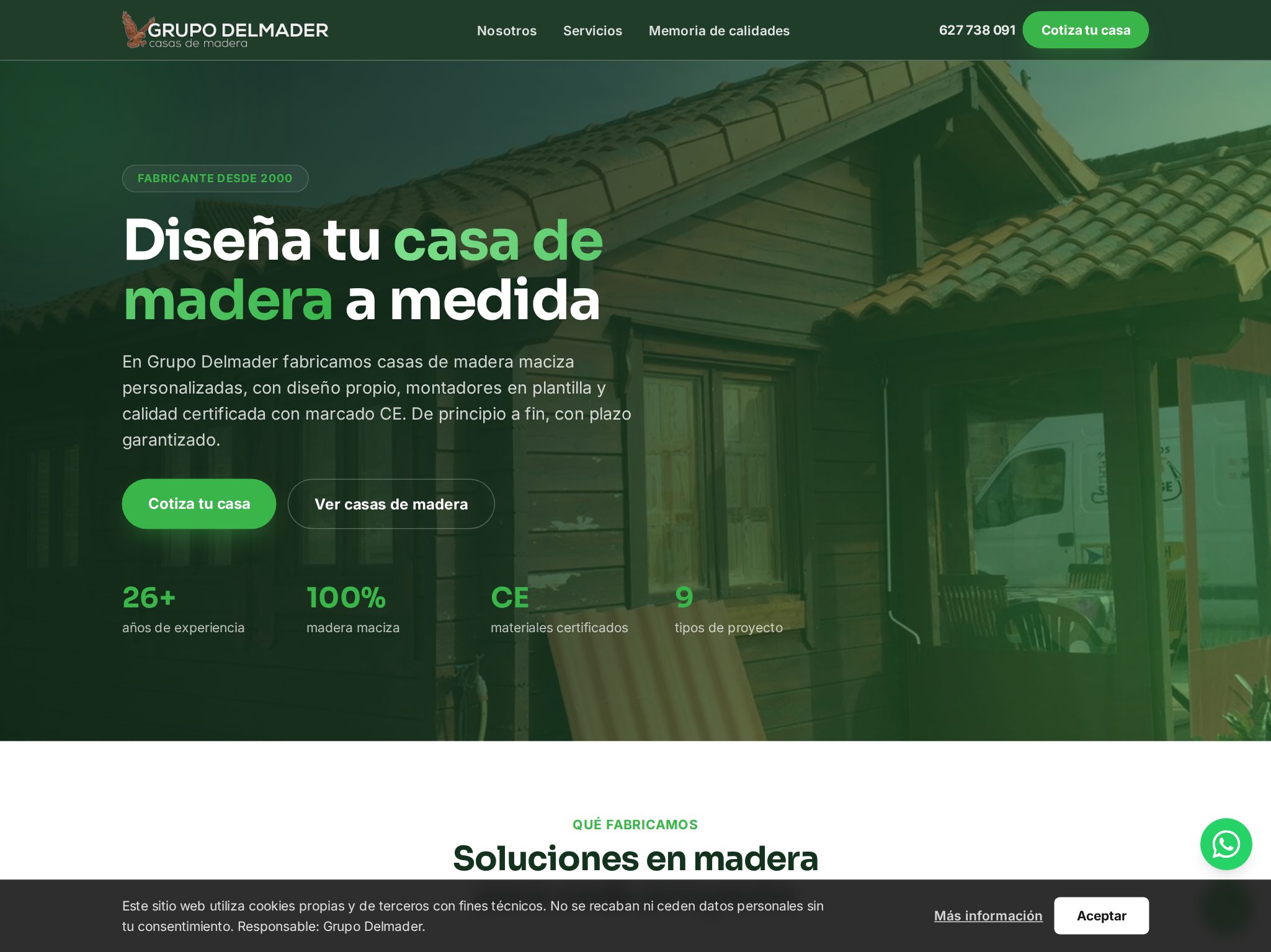 Fabricante de casas de madera a medida