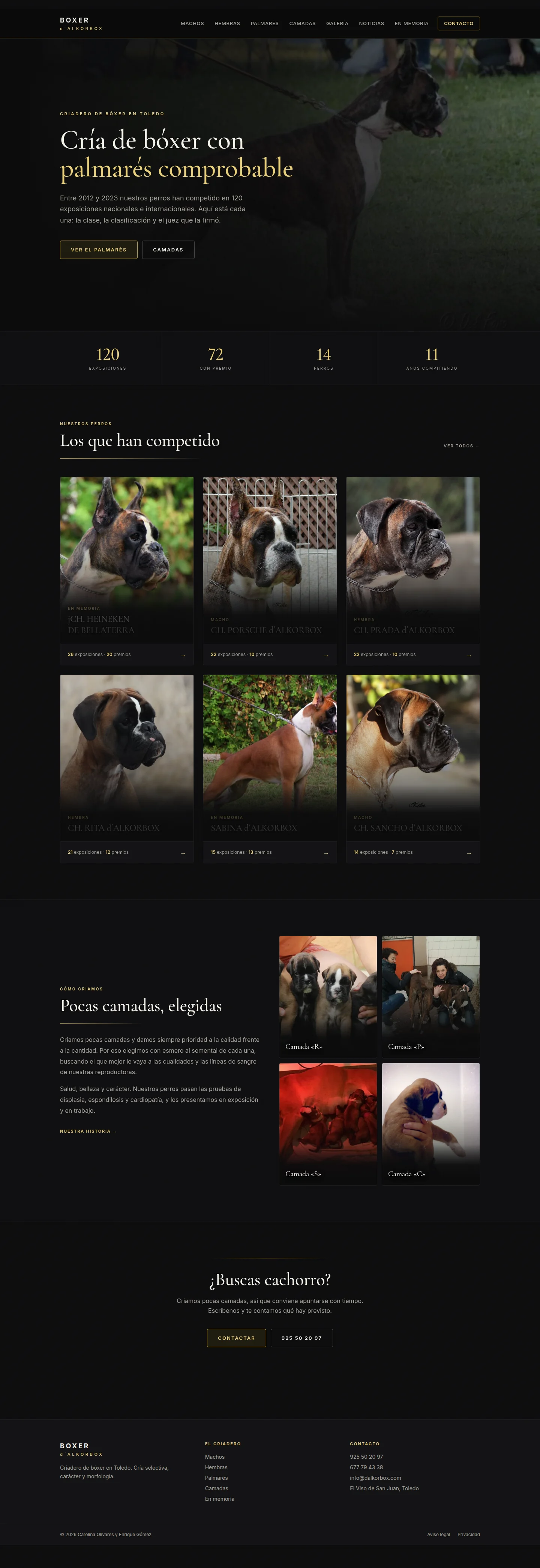 Criadero canino: 120 exposiciones rescatadas de una copia de seguridad — página completa