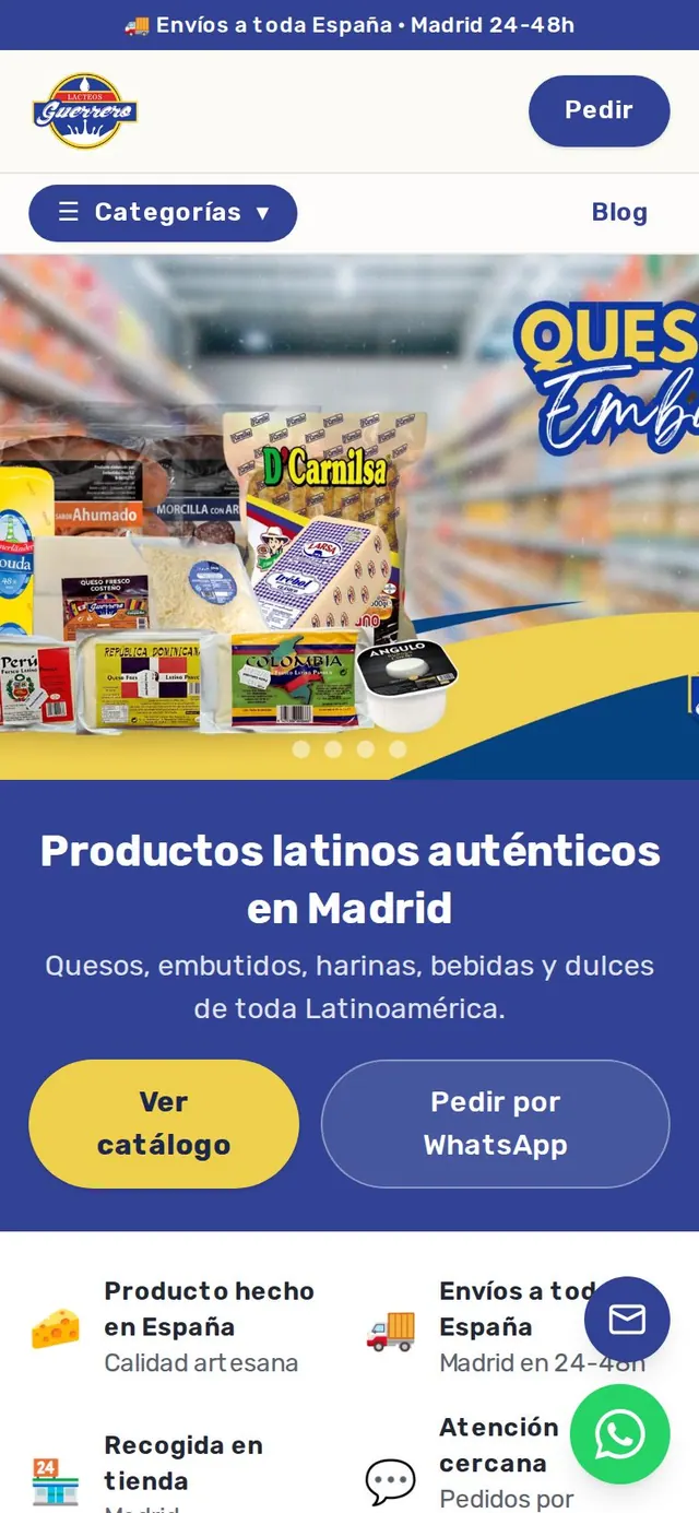 Händler für lateinamerikanische Lebensmittel — versión móvil