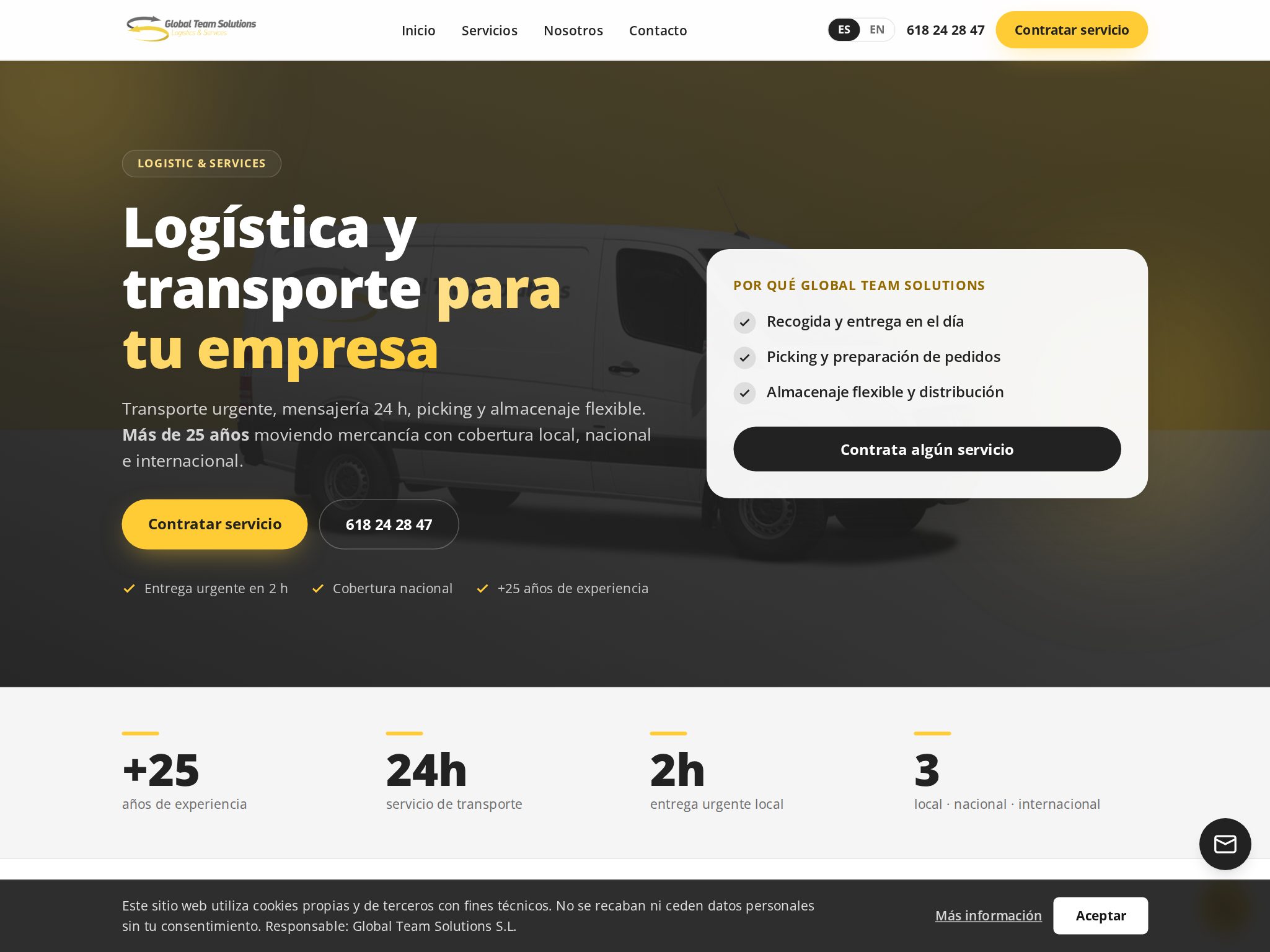 Logística, transporte y mensajería