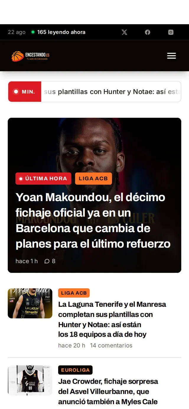Digitales Sportmedium — versión móvil