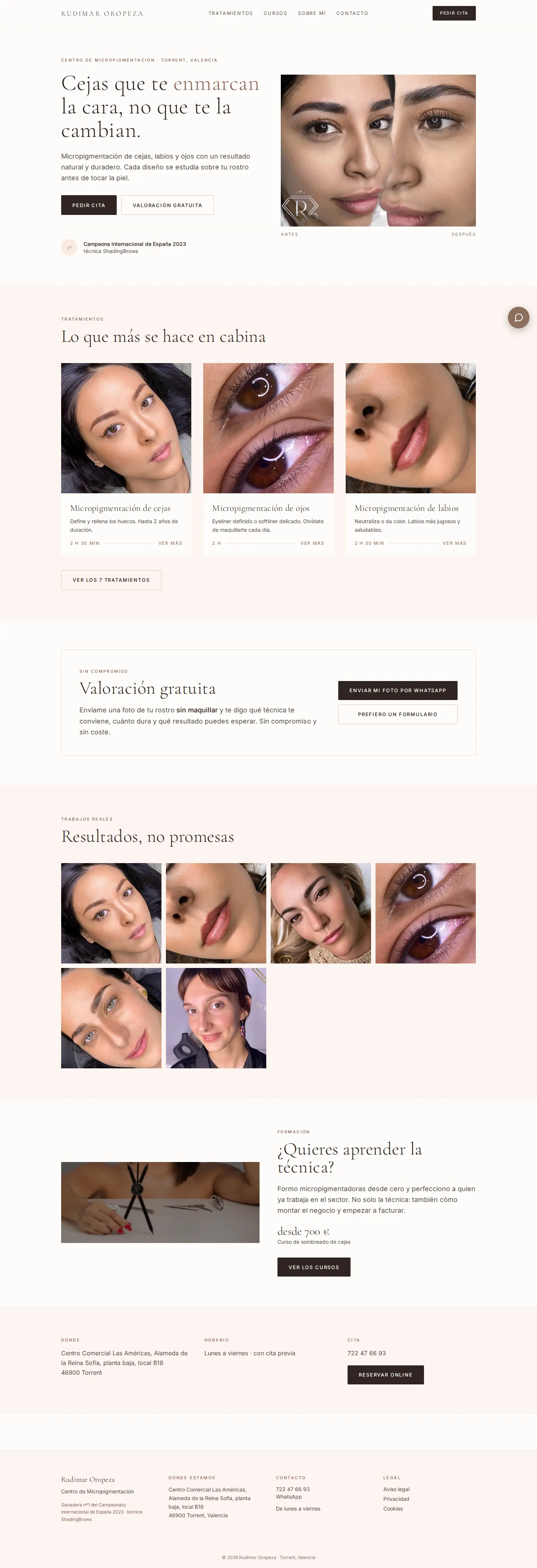 Permanent make-up studio: from 52 MB of banners to a website with online booking