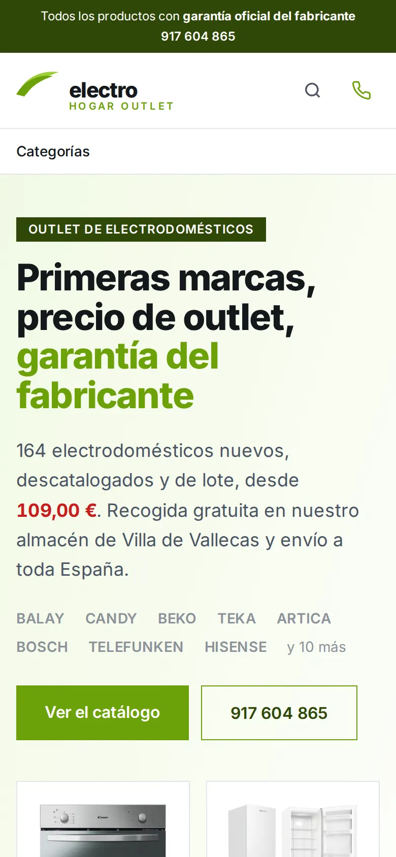 Appliance outlet: a closed online shop and 985 addresses going nowhere — versión móvil