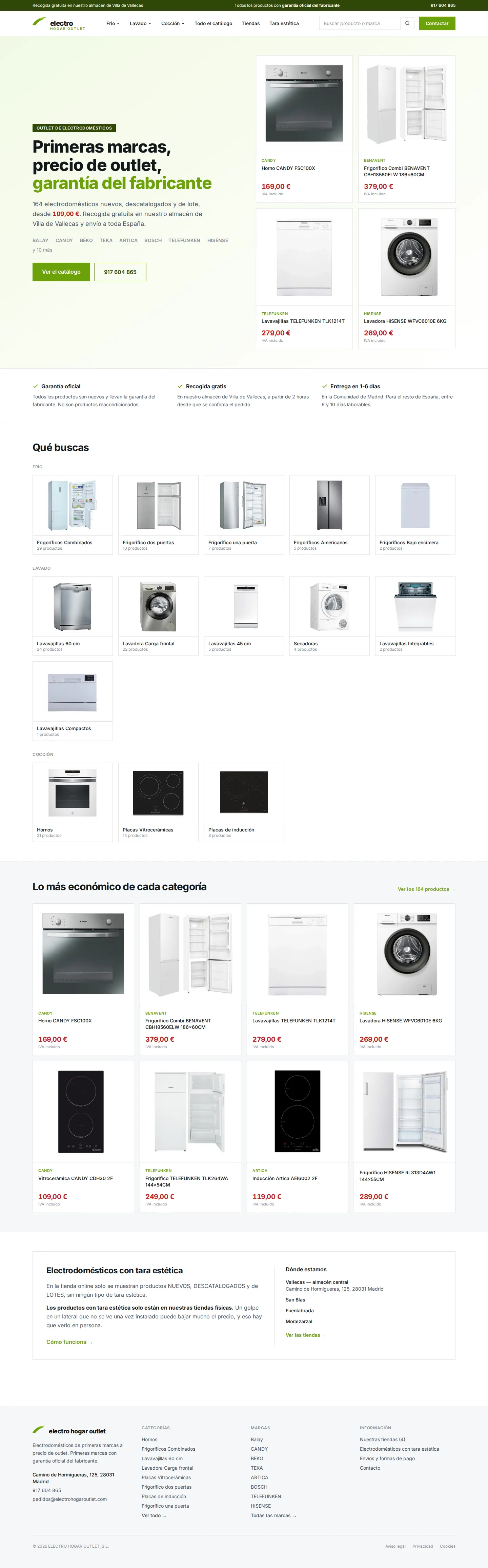Appliance outlet: a closed online shop and 985 addresses going nowhere